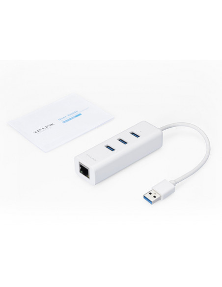 Adaptador TP-LINK USB 2 en 1 con HUB de 3 Puertos USB 3.0 y adaptador Ethernet GIGABIT UE330 Adaptador TP-LINK USB 2 en 1 con HUB de 3 Puertos USB 3.0 y adaptador Ethernet GIGABIT UE330